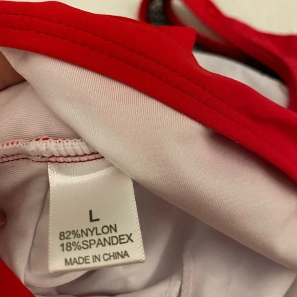 Red Racerback Bathing Suit Top - Picture 3 of 3